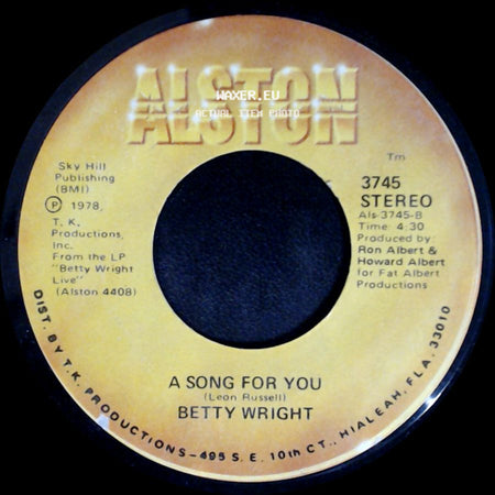 Betty Wright - Lovin' Is Really My Game / A Song For You side B