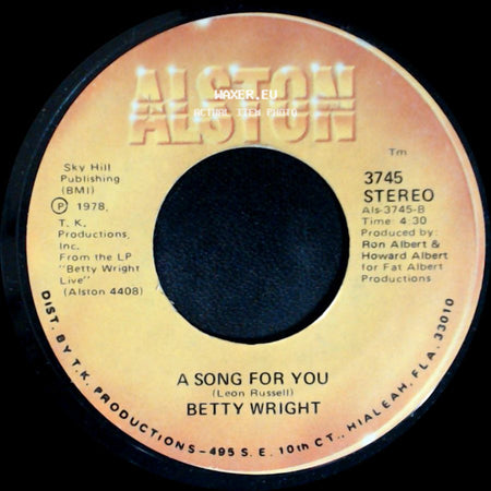 Betty Wright - A Song For You / Lovin' Is Really My Game side A