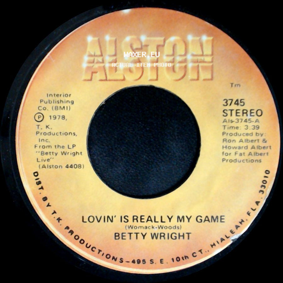 Betty Wright - A Song For You / Lovin' Is Really My Game side B