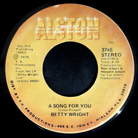 Betty Wright - A Song For You / Lovin' Is Really My Game side A