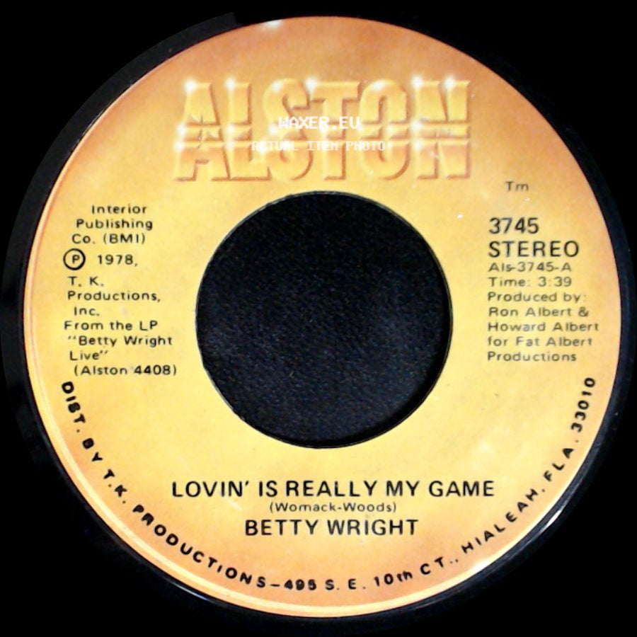 Betty Wright - A Song For You / Lovin' Is Really My Game side B