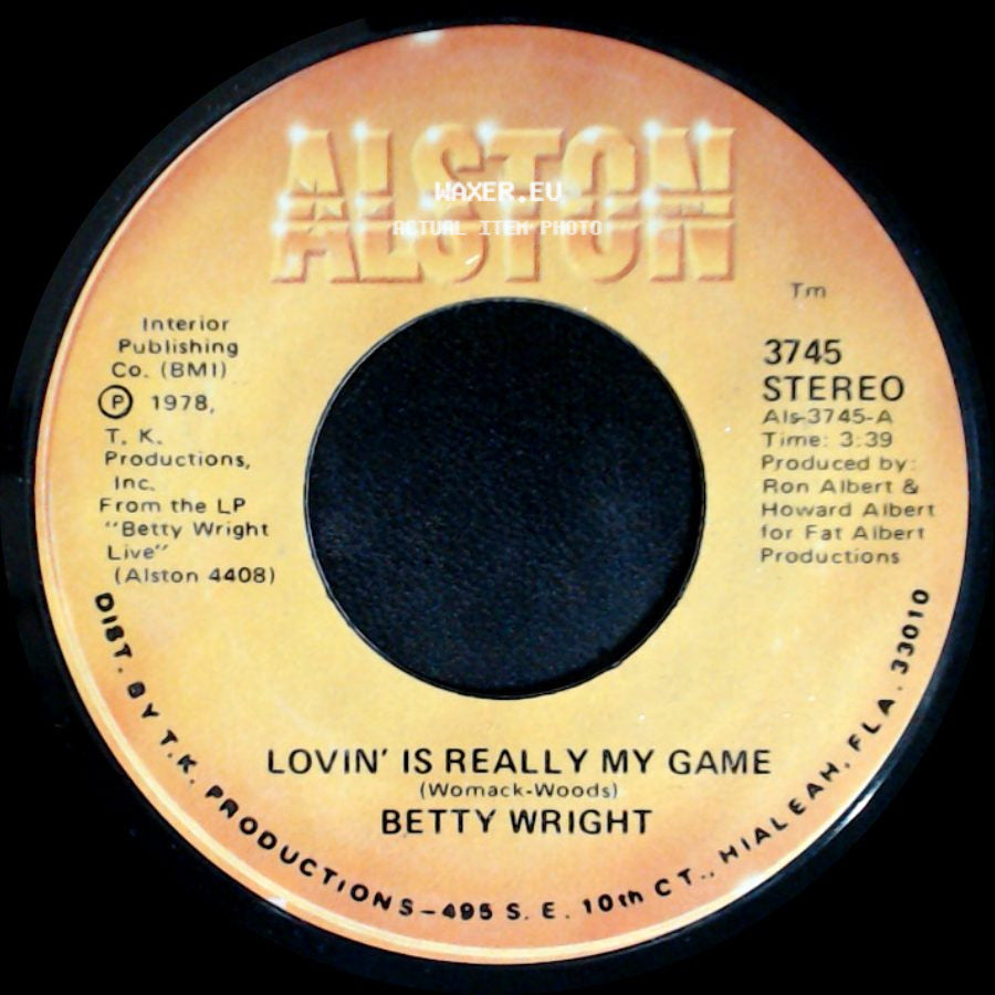 Betty Wright - A Song For You / Lovin' Is Really My Game side B