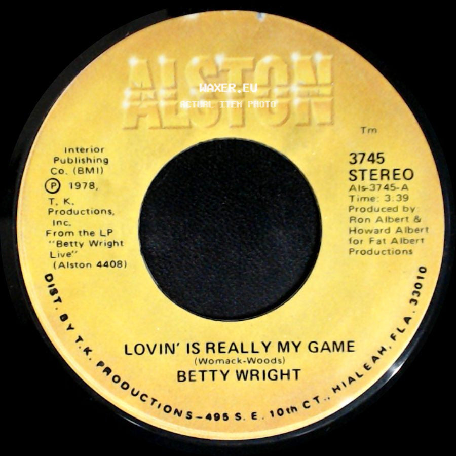 Betty Wright - A Song For You / Lovin' Is Really My Game side B