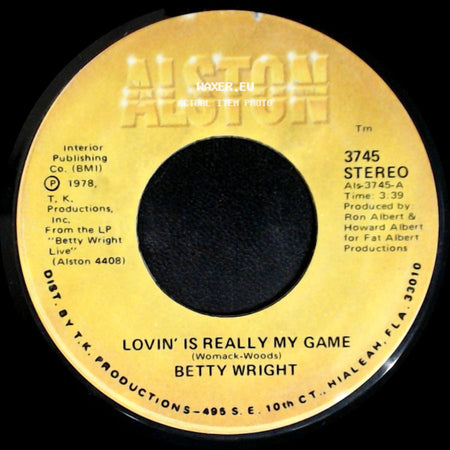 Betty Wright - A Song For You / Lovin' Is Really My Game side B