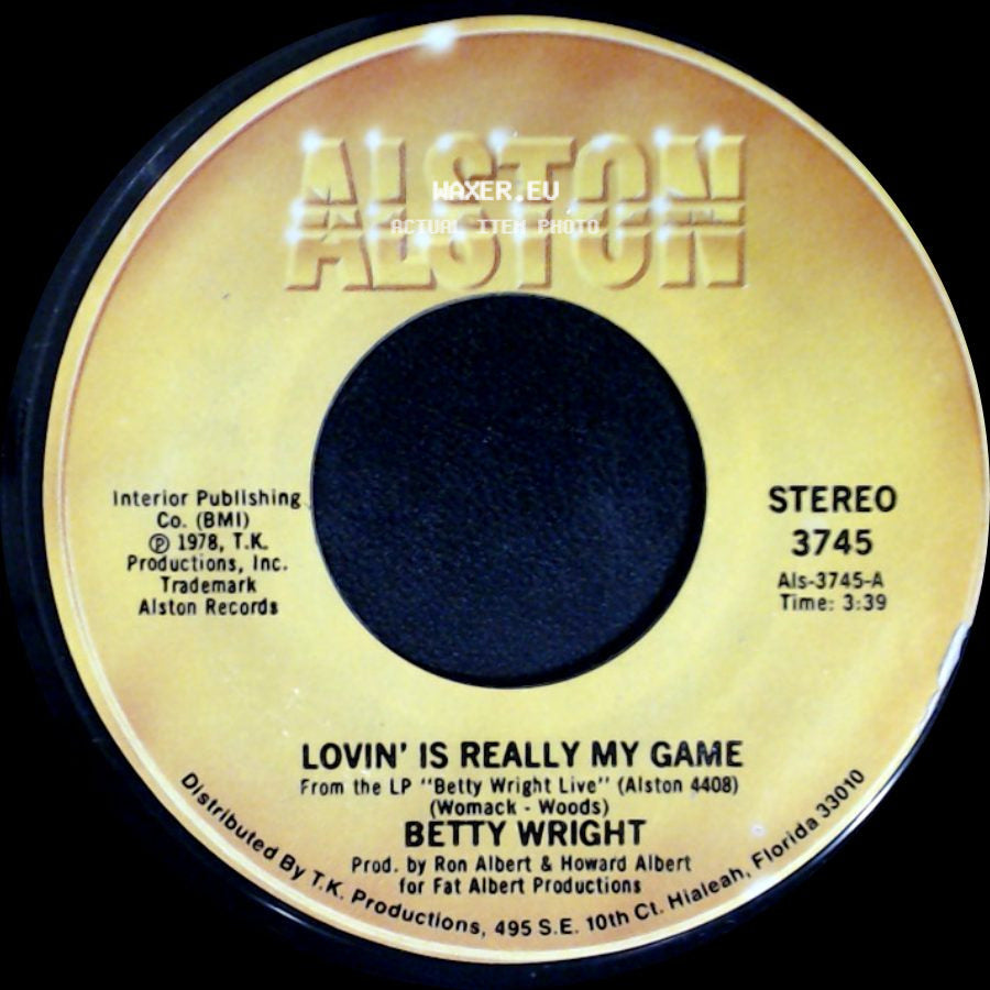 Betty Wright - A Song For You / Lovin' Is Really My Game side B