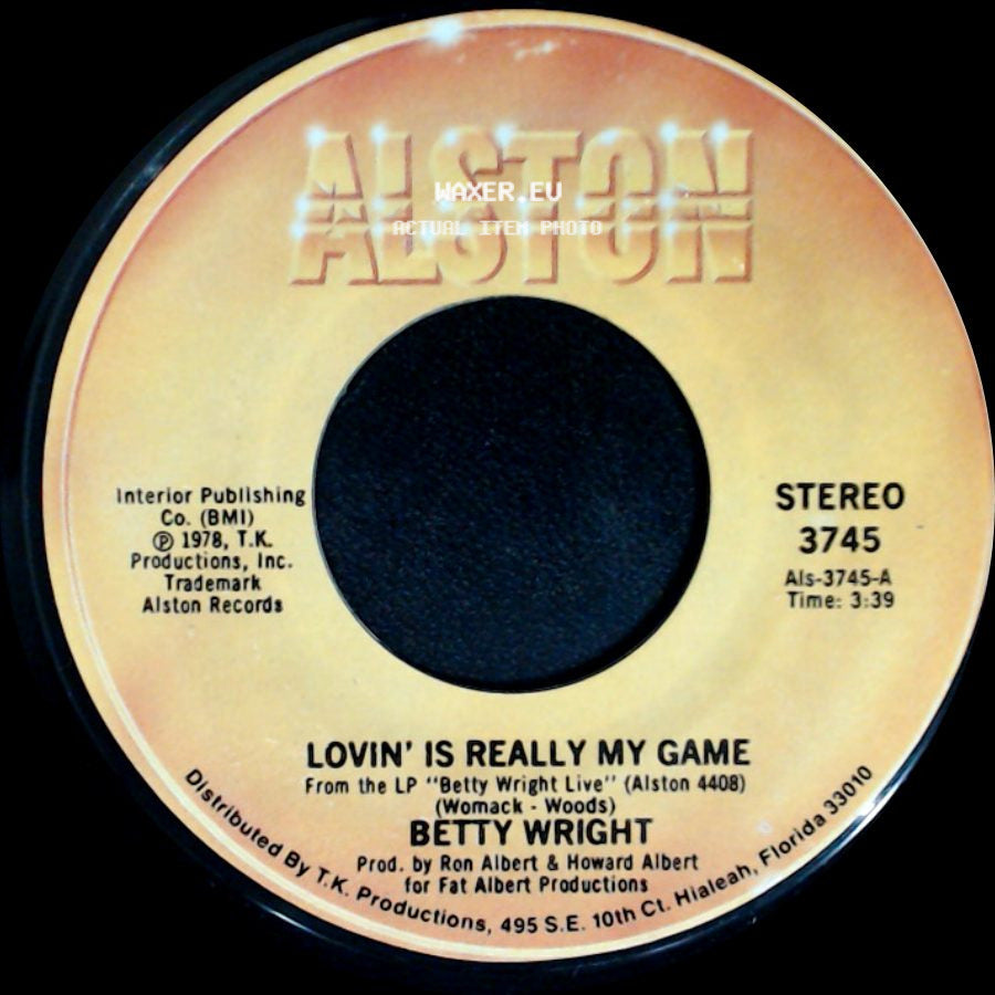 Betty Wright - A Song For You / Lovin' Is Really My Game side B