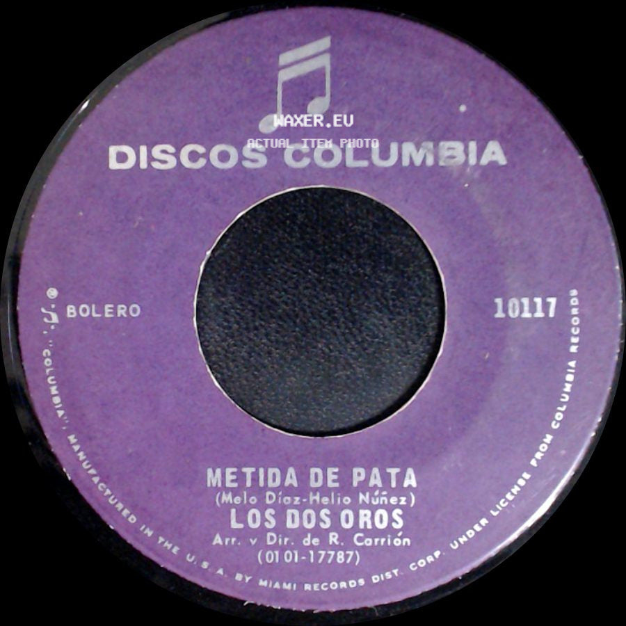 Los Dos Oros - Cuando Escucho Tu Nombre / Metida De Pata side B