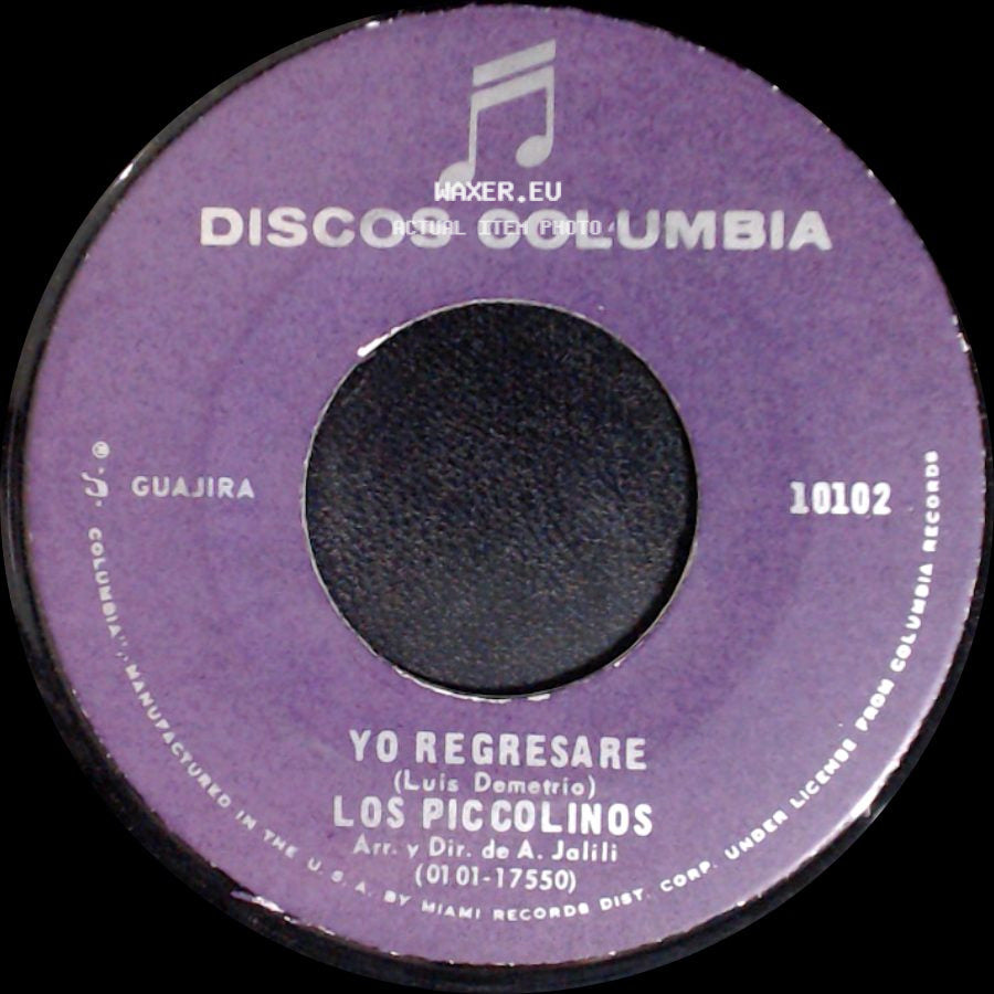 Los Piccolinos - Volvere / Yo Regresare side B