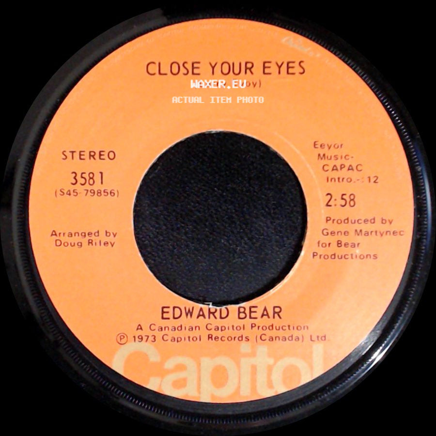 Edward Bear - Cachet County / Close Your Eyes side B