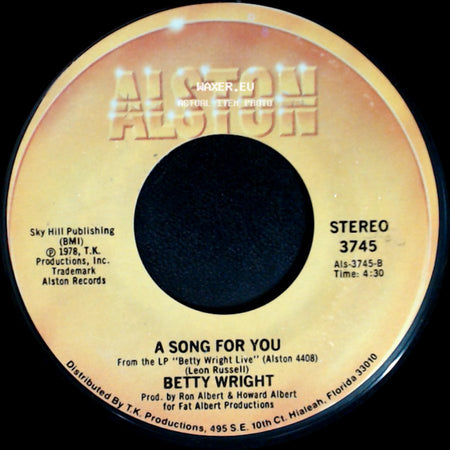 Betty Wright - A Song For You / Lovin' Is Really My Game side A