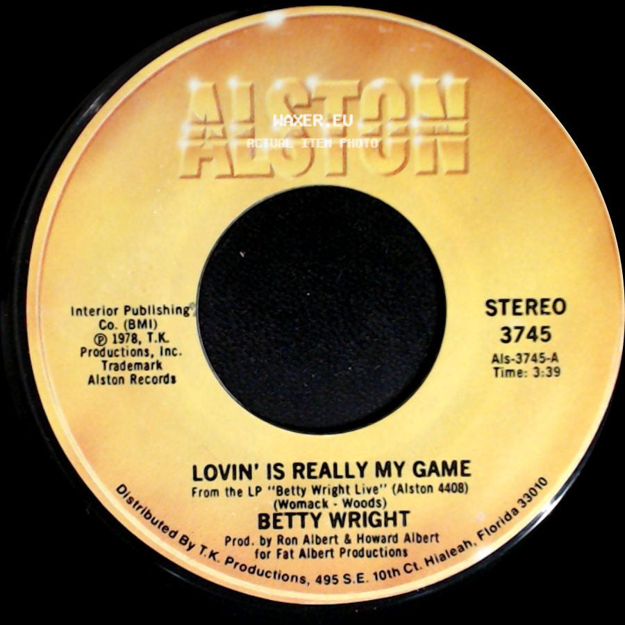 Betty Wright - A Song For You / Lovin' Is Really My Game side B