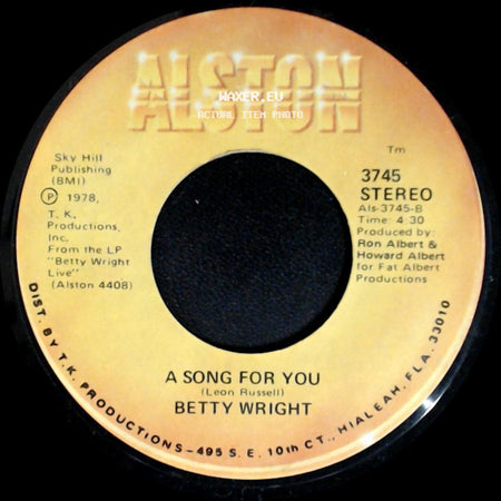 Betty Wright - A Song For You / Lovin' Is Really My Game side A