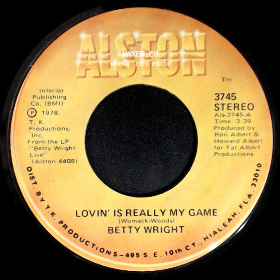 Betty Wright - A Song For You / Lovin' Is Really My Game side B
