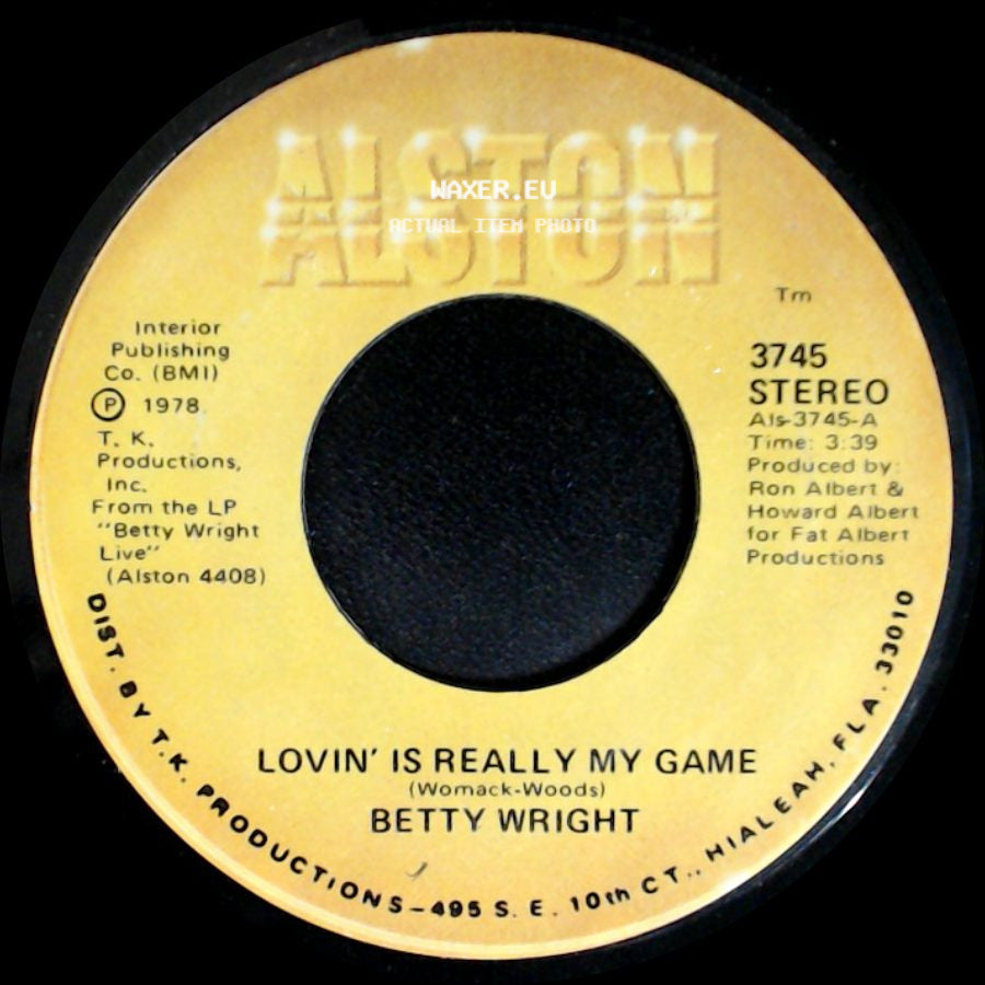 Betty Wright - A Song For You / Lovin' Is Really My Game side B