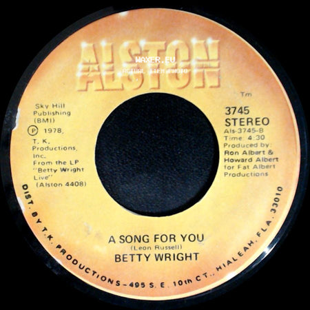 Betty Wright - Lovin' Is Really My Game / A Song For You side B