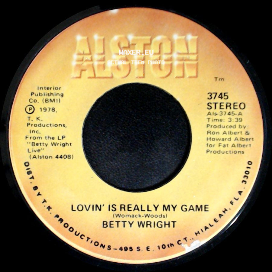 Betty Wright - A Song For You / Lovin' Is Really My Game side B