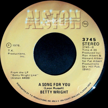 Betty Wright - A Song For You / Lovin' Is Really My Game side A