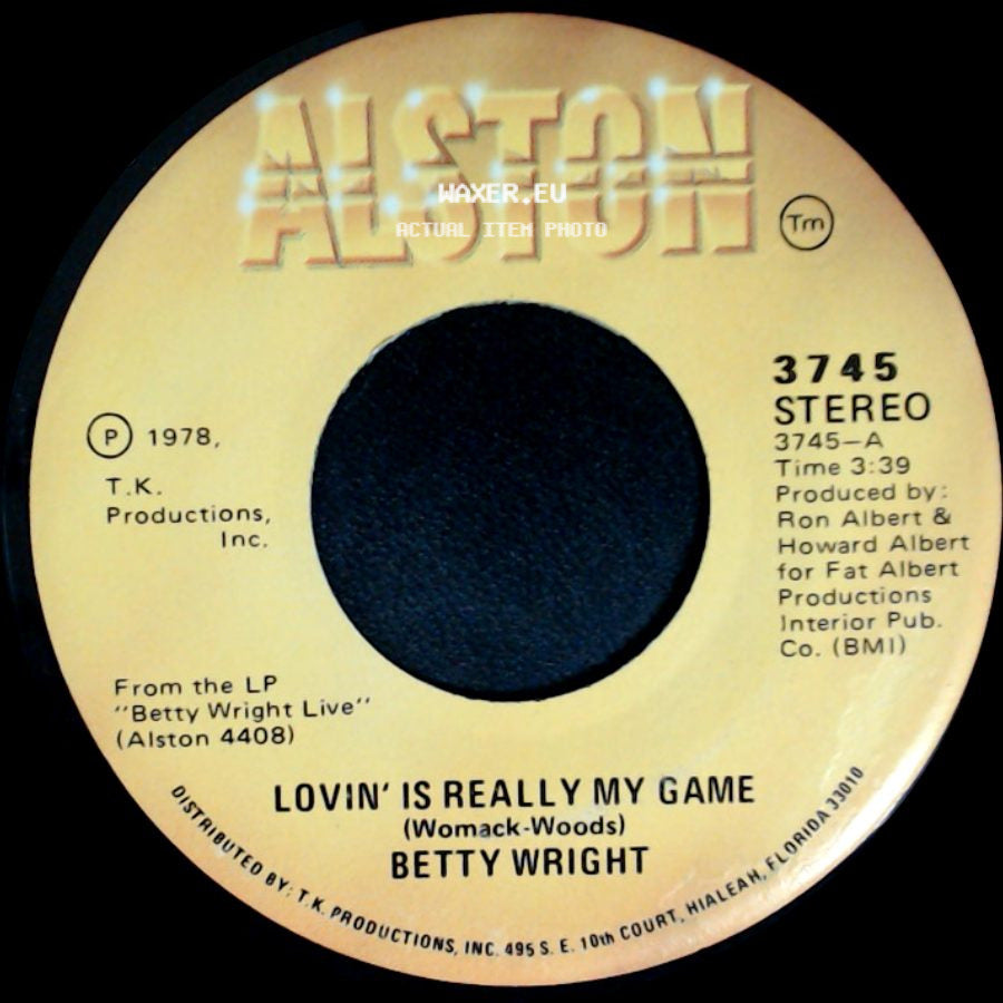 Betty Wright - A Song For You / Lovin' Is Really My Game side B