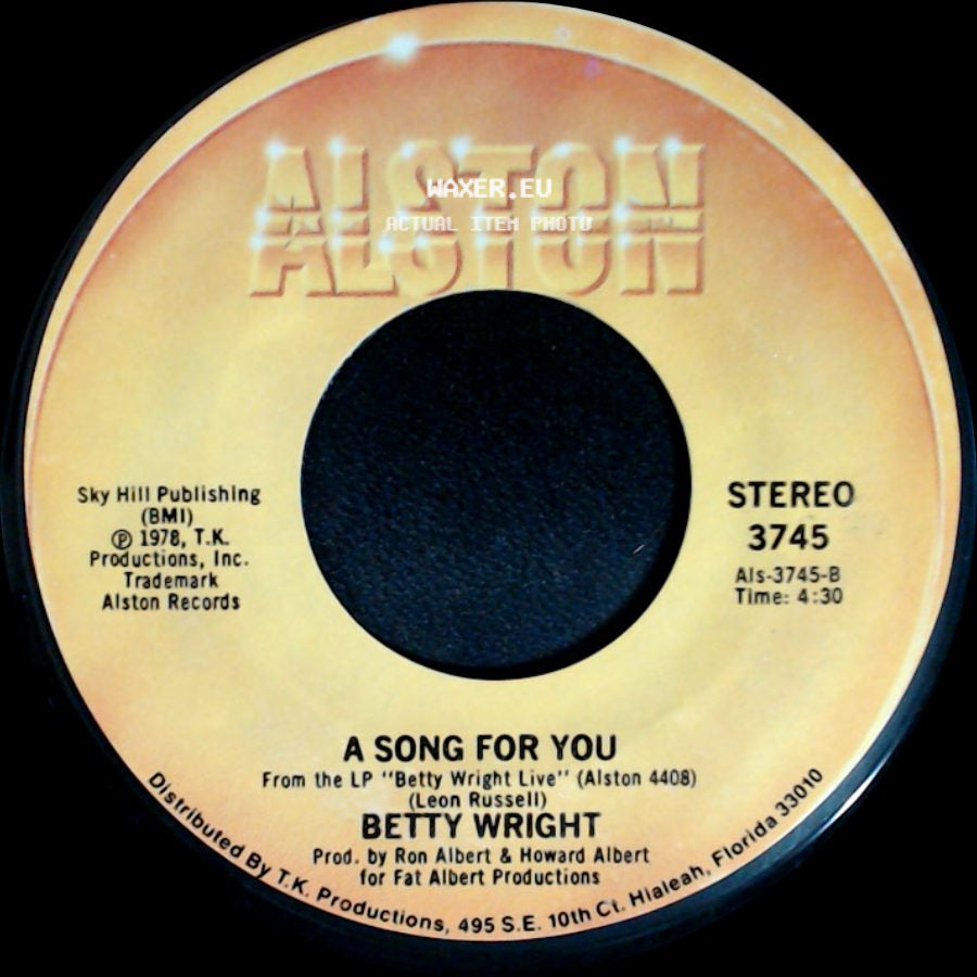 Betty Wright - Lovin' Is Really My Game / A Song For You side B