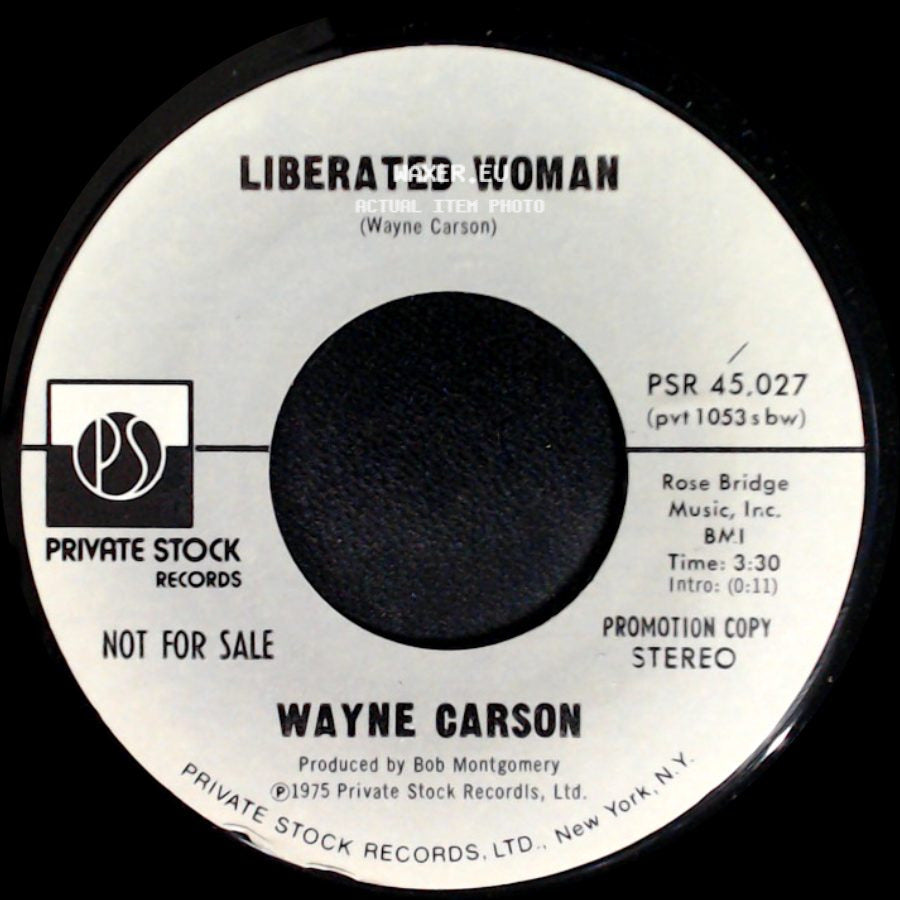Wayne Carson - Liberated Woman / Liberated Woman side A