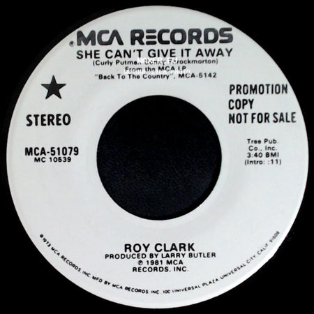 Roy Clark - She Can't Give It Away / She Can't Give It Away side B