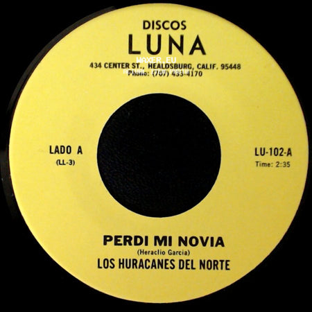 Los Huracanes Del Norte - Perdi Mi Novia / Pajarillo, Pajarillo side A