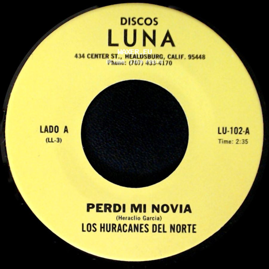 Los Huracanes Del Norte - Perdi Mi Novia / Pajarillo, Pajarillo side A