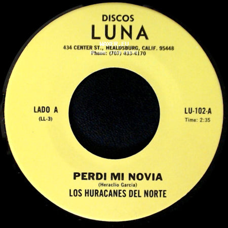 Los Huracanes Del Norte - Perdi Mi Novia / Pajarillo, Pajarillo side A