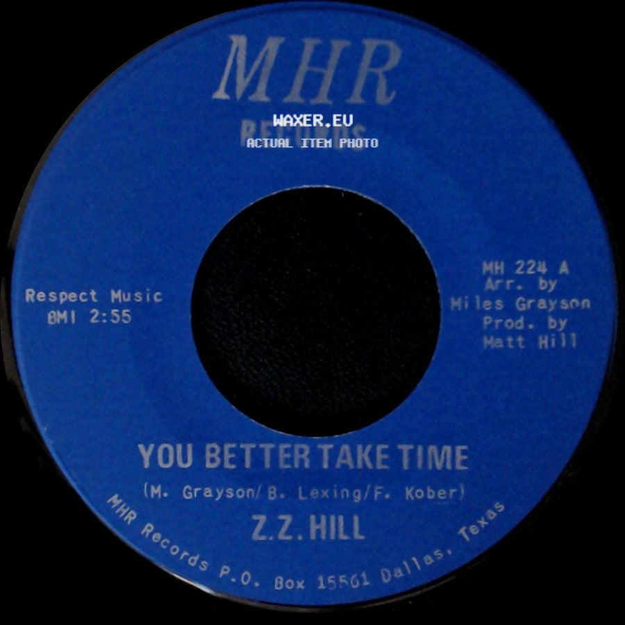 Z.Z. Hill - It Can Be Fixed / You Better Take Time side B