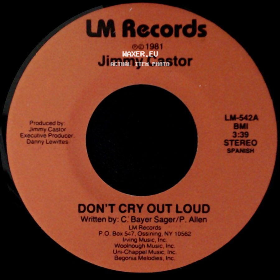Jimmy Castor - Don't Cry Out Loud / Don't Cry Out Loud side A