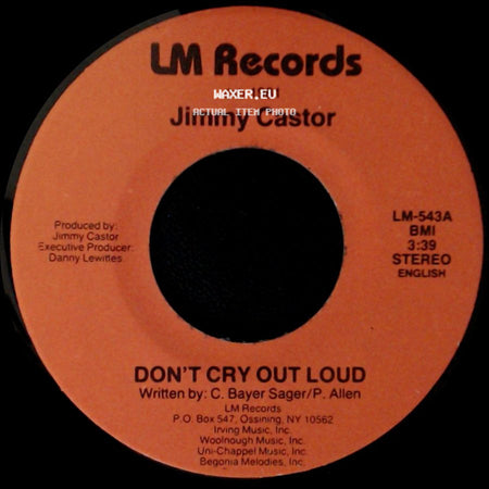 Jimmy Castor - Don't Cry Out Loud / Don't Cry Out Loud side B
