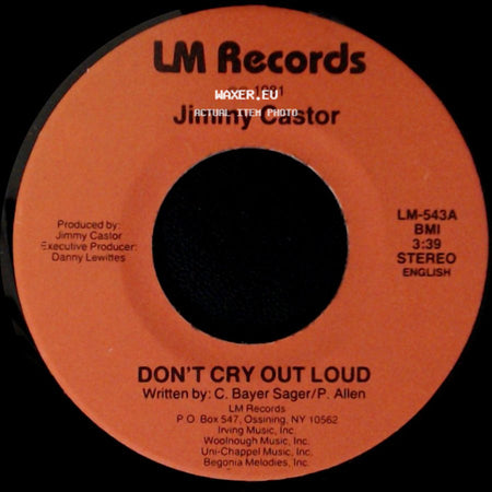 Jimmy Castor - Don't Cry Out Loud / Don't Cry Out Loud side B