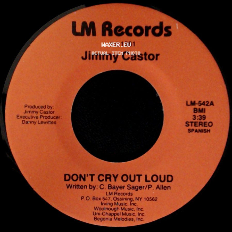 Jimmy Castor - Don't Cry Out Loud / Don't Cry Out Loud side A