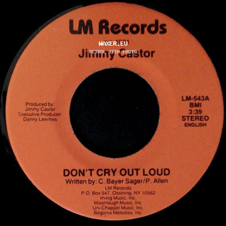 Jimmy Castor - Don't Cry Out Loud / Don't Cry Out Loud side B