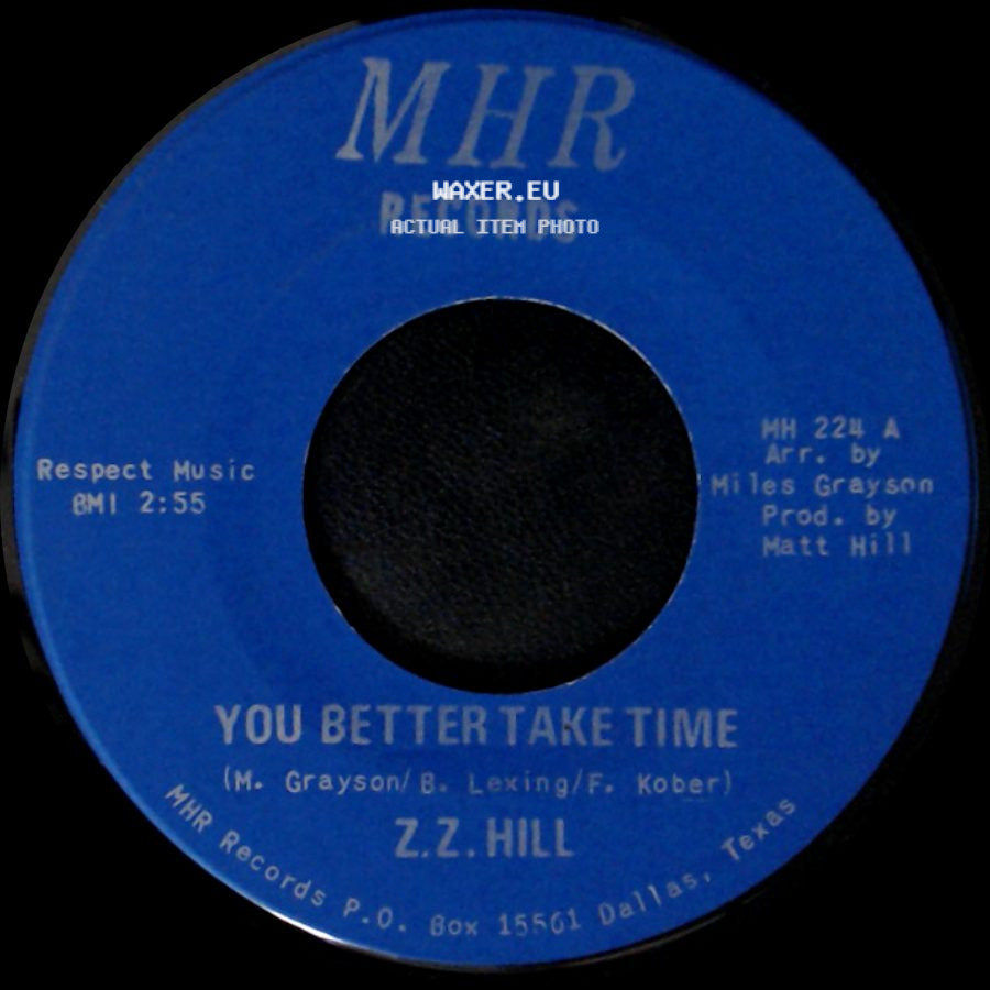 Z.Z. Hill - It Can Be Fixed / You Better Take Time side B