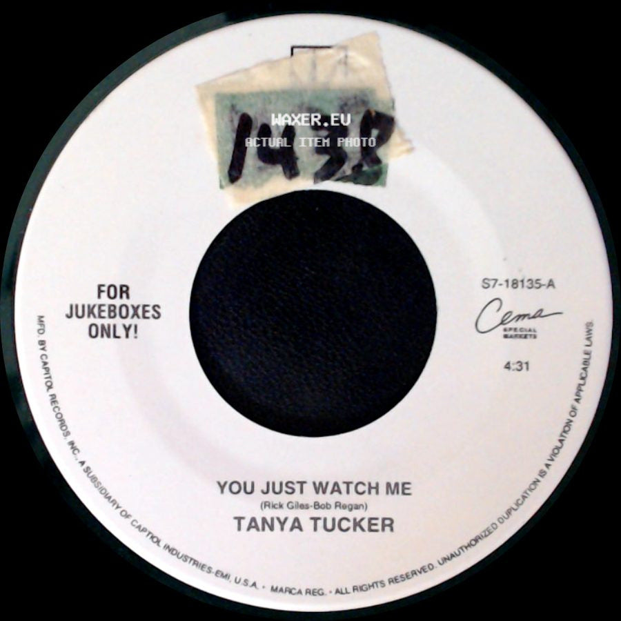 Tanya Tucker - I Love You Anyway / You Just Watch Me side B