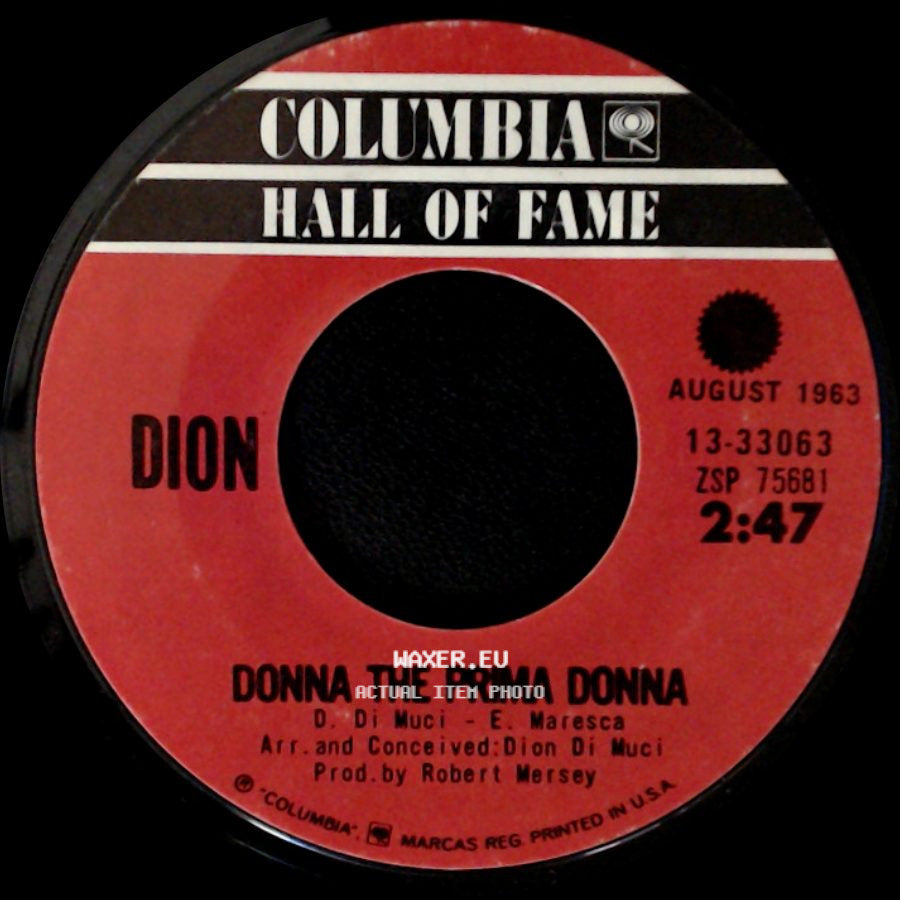 Dion - Donna The Prima Donna / Ruby Baby side A