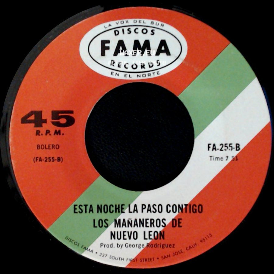 Los Mañaneros De Nuevo Leon - Ya No / Esta Noche La Paso Contigo side B