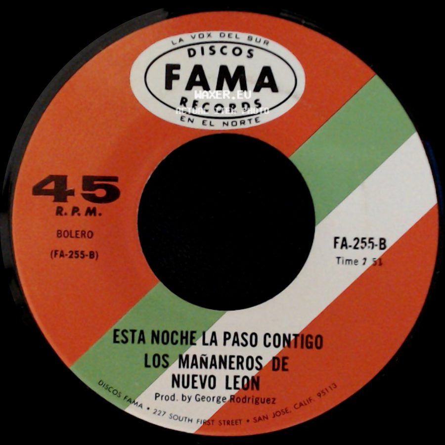 Los Mañaneros De Nuevo Leon - Ya No / Esta Noche La Paso Contigo side B