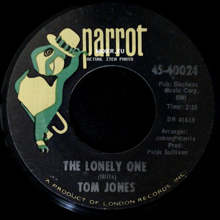 Tom Jones - The Lonely One / The Lonely One side B