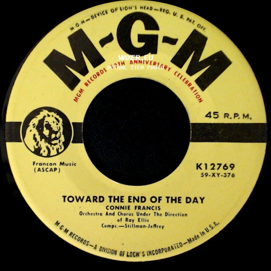 Connie Francis - Toward The End Of The Day / If I Didn't Care side A