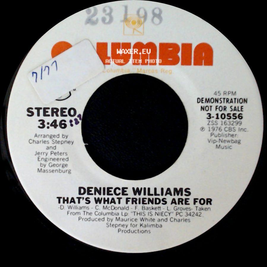 Deniece Williams - That's What Friends Are For / That's What Friends Are For side A