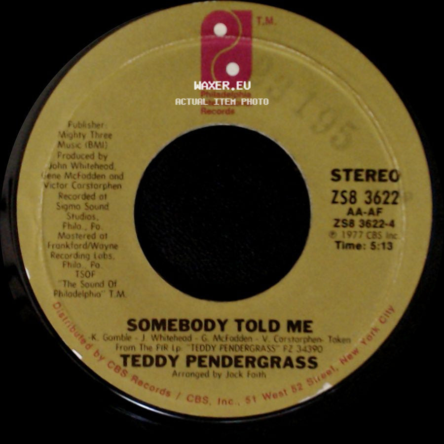 Teddy Pendergrass - I Don't Love You Anymore / Somebody Told Me side B