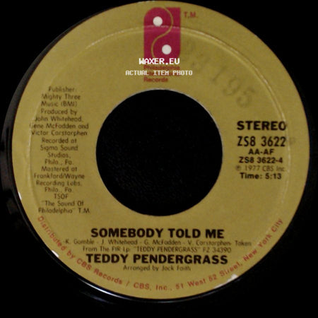 Teddy Pendergrass - I Don't Love You Anymore / Somebody Told Me side B