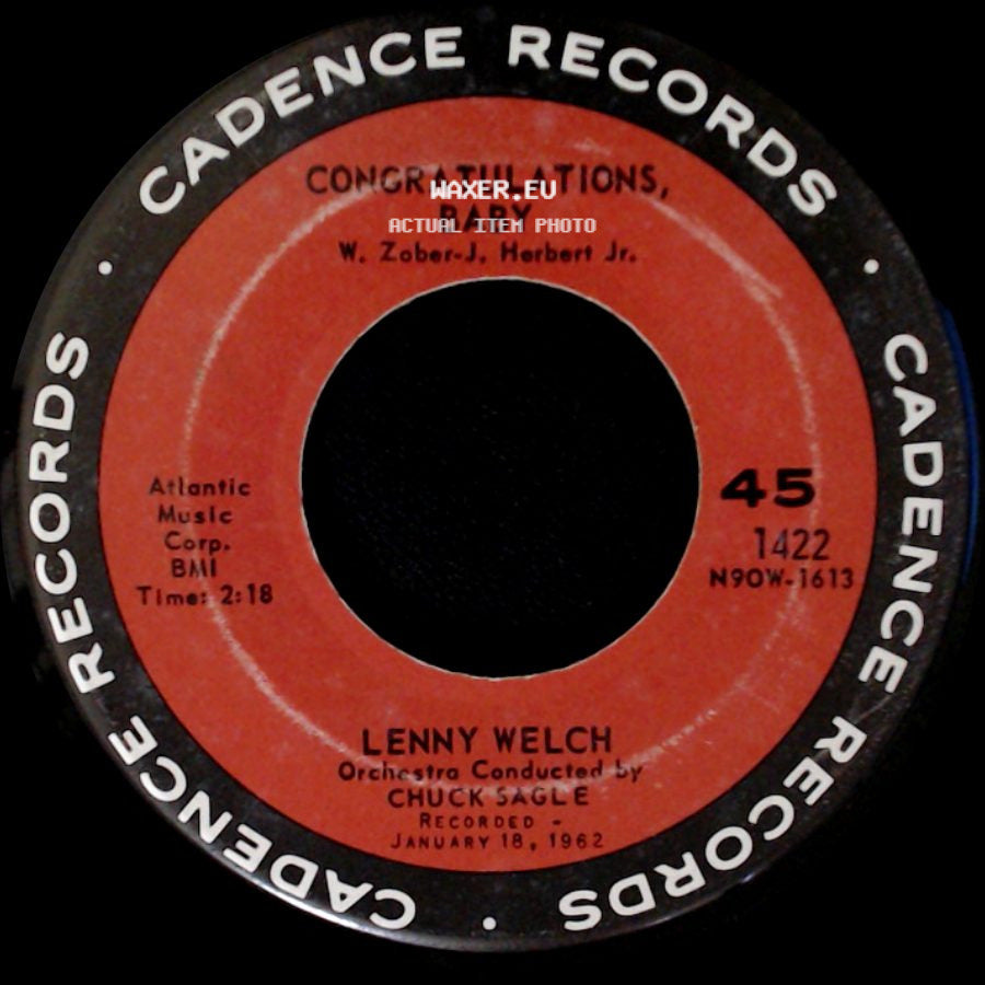 Lenny Welch - Ebb Tide / Congratulations, Baby side B