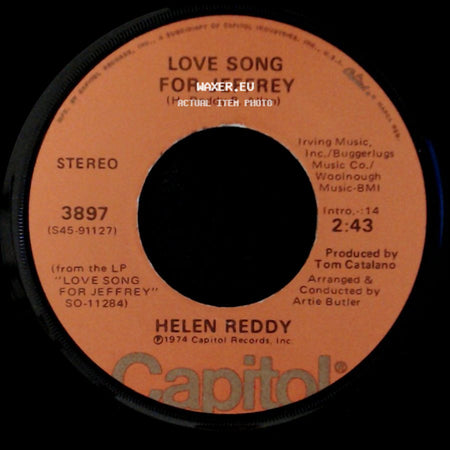 Helen Reddy - You And Me Against The World / Love Song For Jeffrey side B