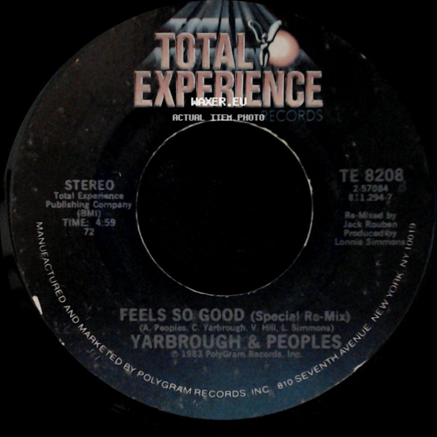 Yarborough & Peoples - Feels So Good / Feels So Good (Special Re-Mix) side B