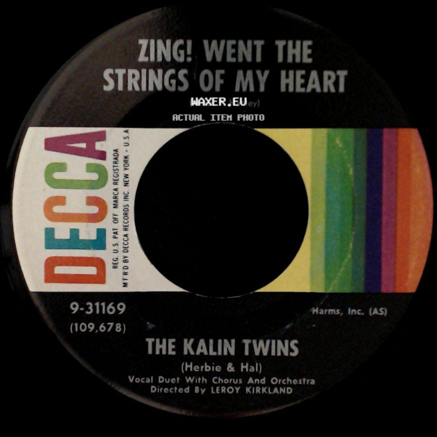 The Kalin Twins - No Money Can Buy / Zing! Went The Strings Of My Heart side B