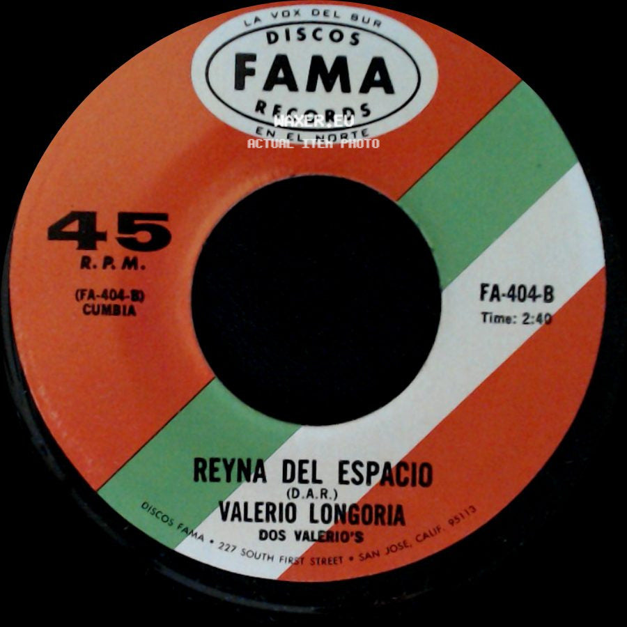 Valerio Longoria - Reyna Del Espacio / Borrachito side A