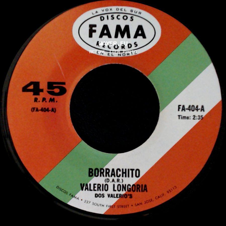 Valerio Longoria - Reyna Del Espacio / Borrachito side B